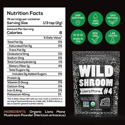 Wild Lion's Mane Mushroom Extract by Wild Foods