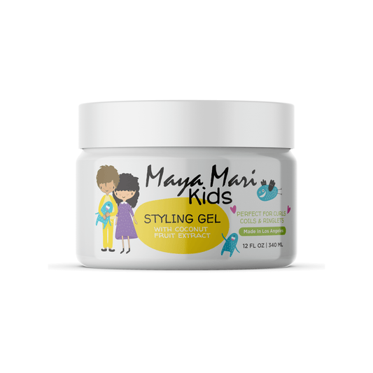 Maya Mari Kids Hair Styling Gel with Coconut Fruit Extract – Lightweight Styling Gel for Textured and Curly Hair,  12 oz by  Los Angeles Brands