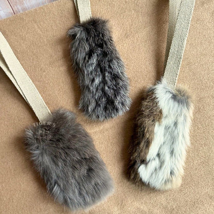 Rabbit Fur with Natural Hemp Rope Toy for Dogs and Cats
