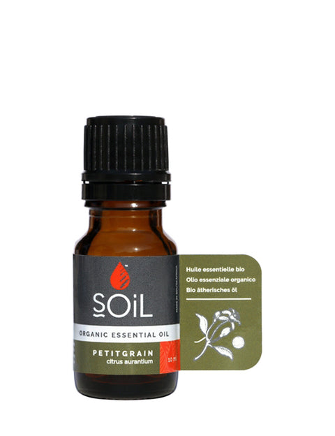 Organic Petitgrain Essential Oil (Citrus Aurantium) 10ml by SOiL Organic Aromatherapy and Skincare