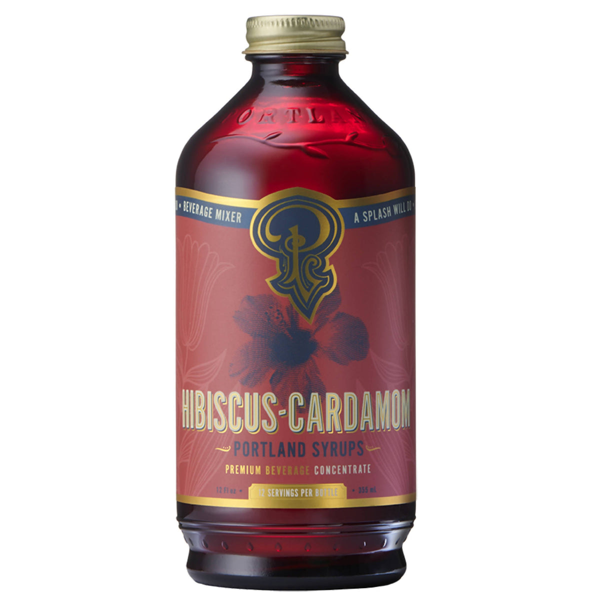 Hibiscus Cardamom Syrup - 6 x 12 oz by Farm2Me