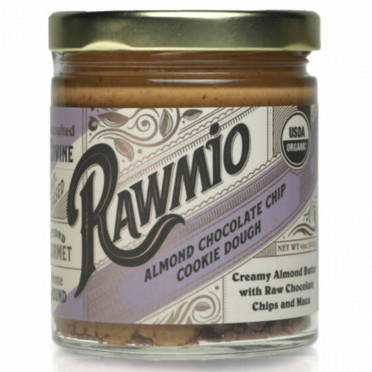 Rawmio Organic Cookie Dough Spread Almond Chocolate Chip - 12 Jars x 6oz by Farm2Me
