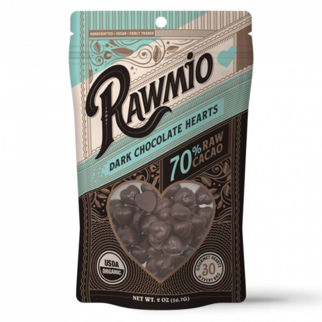 Original Raw Chocolate Hearts Pouches - 18 x 2oz by Farm2Me
