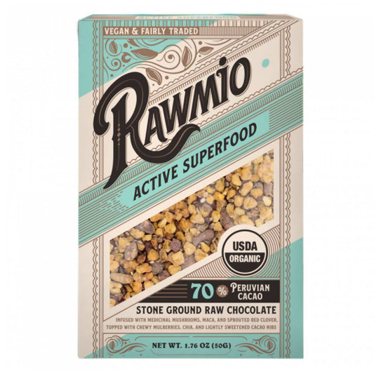 Rawmio Active Superfood Organic Raw Chocolate Bark - 12 Bars x 1.76oz by Farm2Me