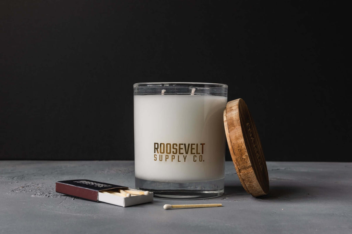 Redwood Cocktail Glass Candle