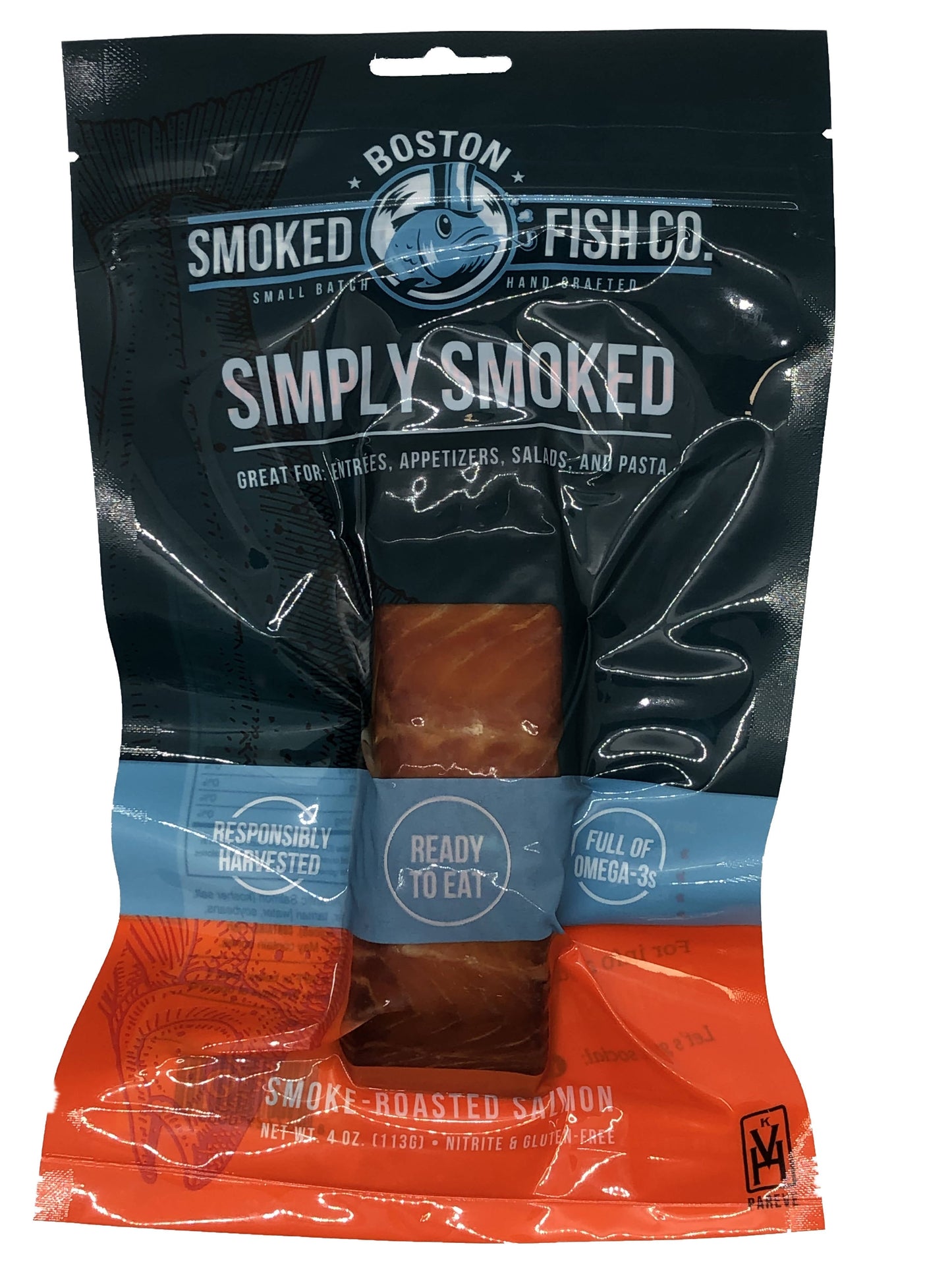 Boston Smoked Fish Co’s Smoked Salmon Portions (Hot Smoked) - 12 x 4 oz by Farm2Me
