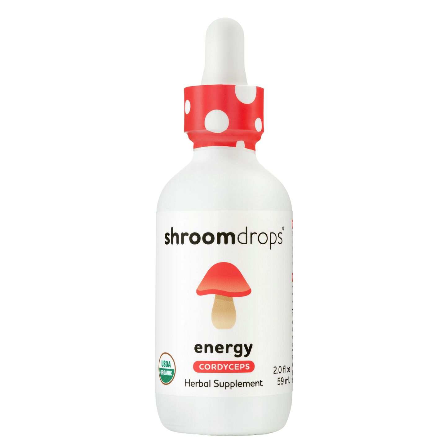 Energy by Shroomworks, 100% Organic Energy Tincture With Dual Extracted Cordyceps Mushrooms, 2 fl oz Dropper