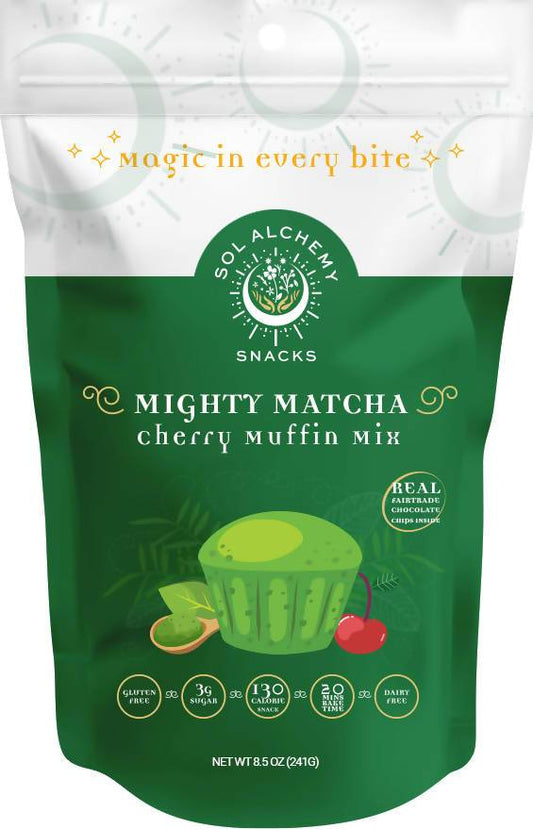 Mighty Matcha Cherry Muffin Mix - 12 x 7.4oz by Farm2Me