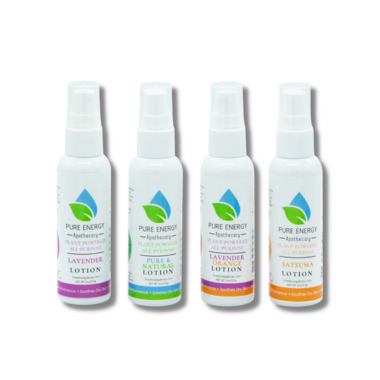 All Purpose Moisturizing Lotion - Travel Spa Gift Set (4 pack) by Pure Energy Apothecary