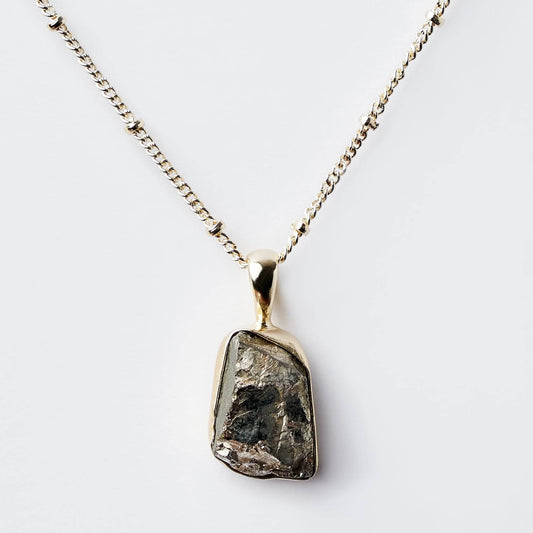 Pyrite Raw Crystal Necklace by Tiny Rituals