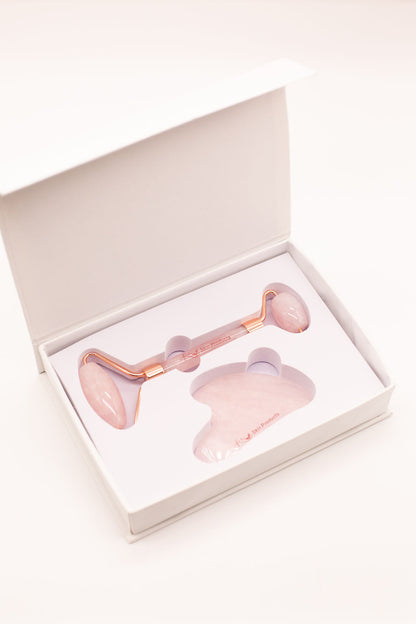 Rose Quartz Crystal Roller and Gua Sha by K&K Skin Products