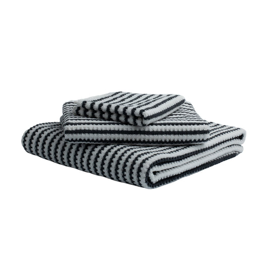 Waffle Fume Ivory Stripe by Turkish Towel Collection