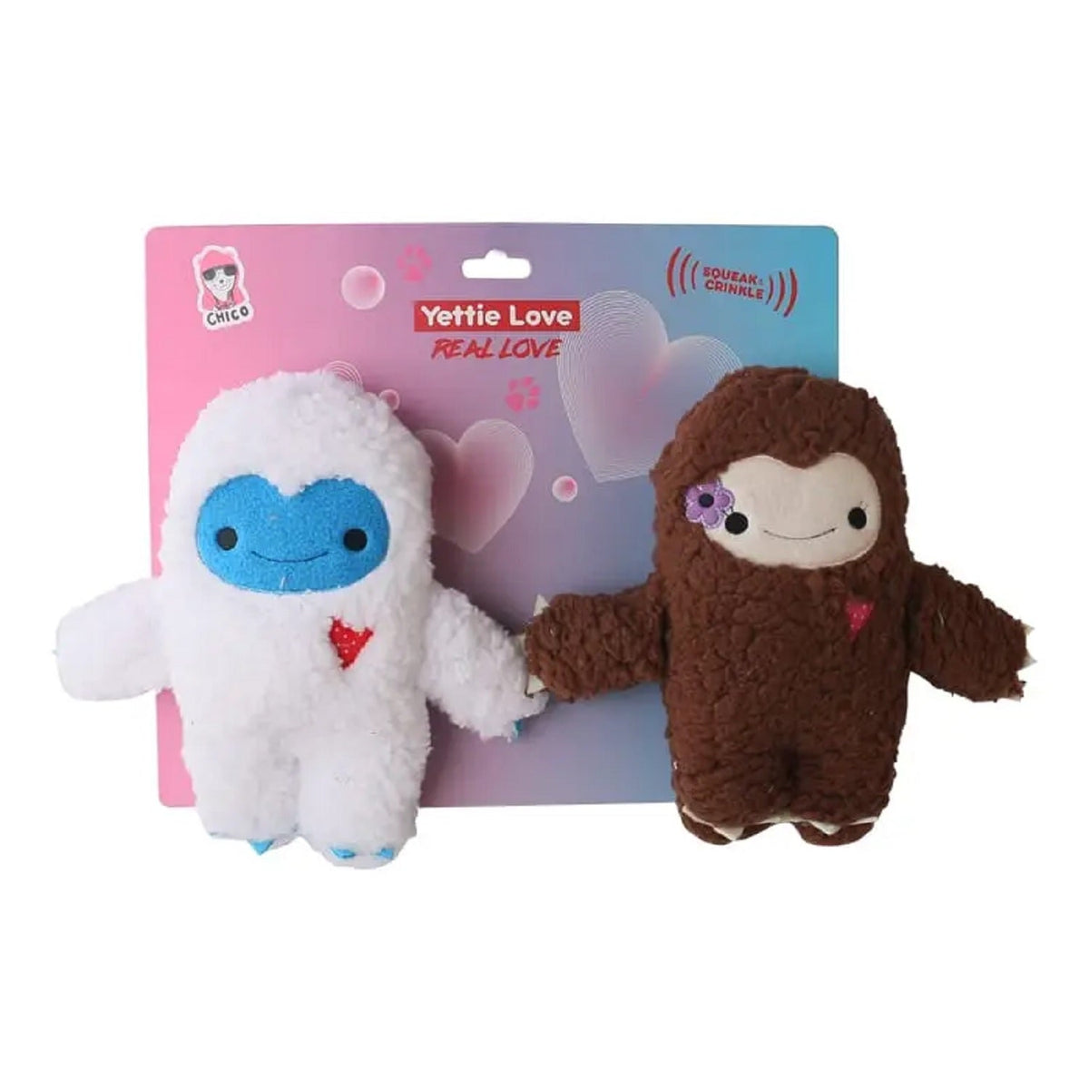 Interactive Squeaky Dual Yettie Snowman Plush Dog Toy Pack by American Pet Supplies