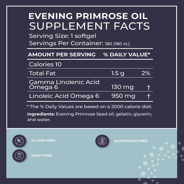 Evening Primrose Oil, 180 Softgels - LoveMore