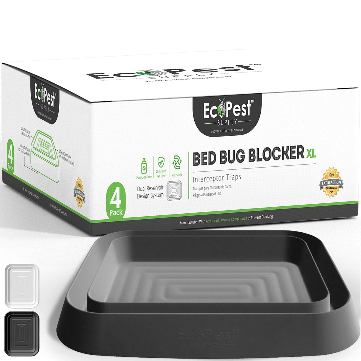 Bed Bug Blocker (XL) — 4 Pack | Interceptors, Monitors, and Traps by EcoPest Supply