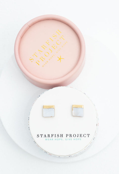 Kelly Mother of Pearl Stud Earrings by Starfish Project