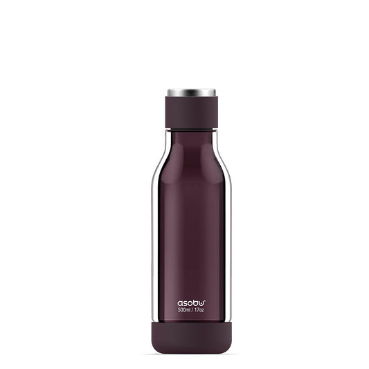 Maroon Inner Peace Glass Water Bottle by ASOBU®