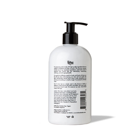 Fine Cleansing Wash for Body & Hands (16oz) by FORK & MELON