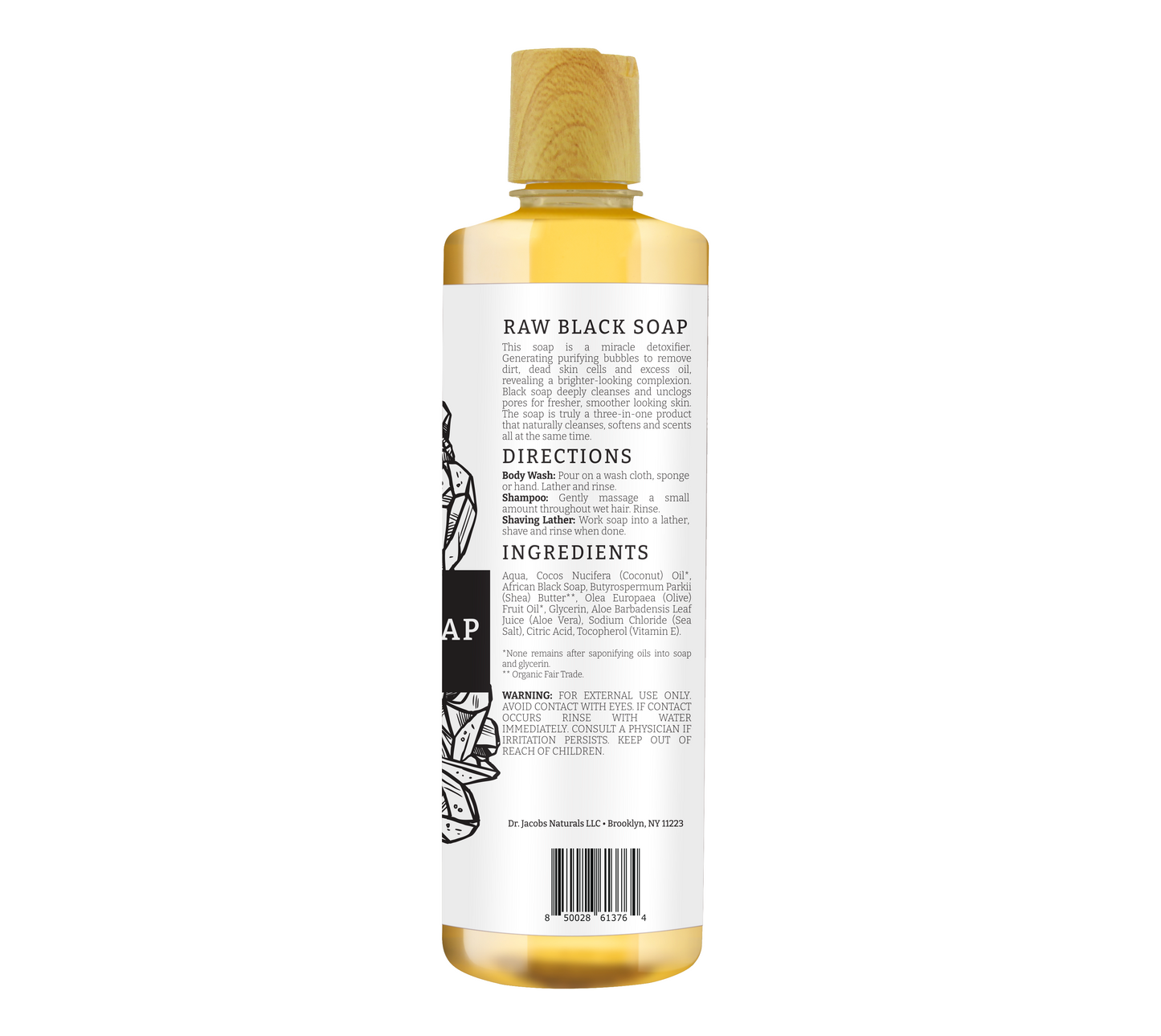 Raw Black Soap by Dr. Jacobs Naturals