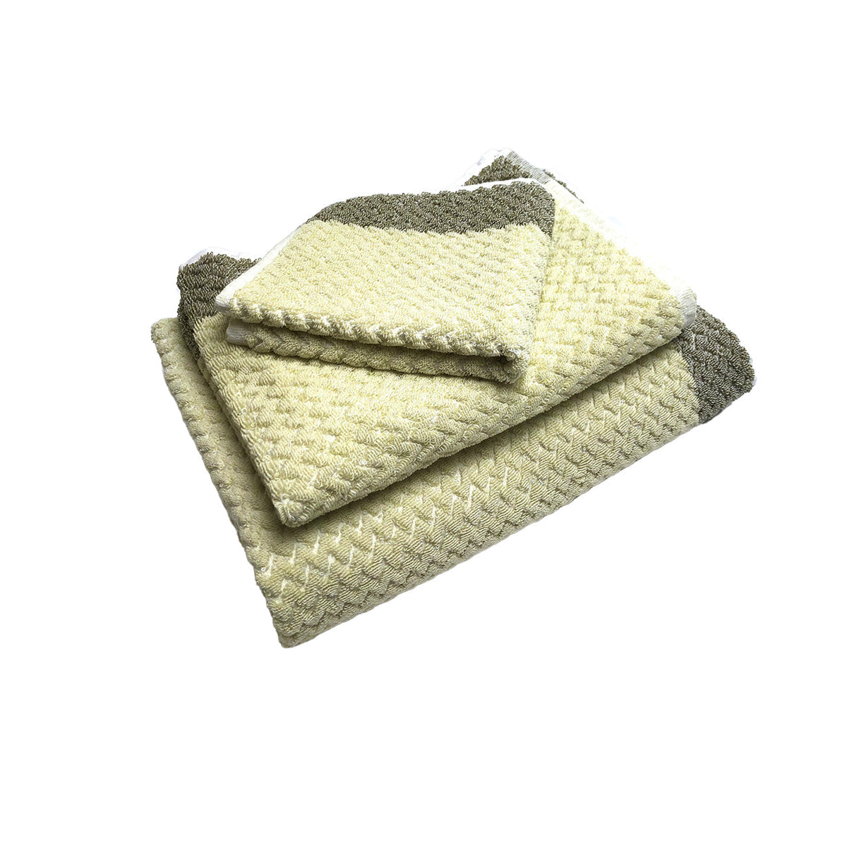 Pastel Chevron Gold Brown 3 Pc. Set by Turkish Towel Collection