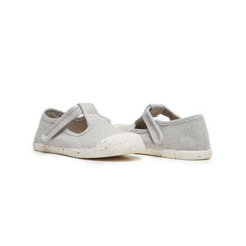 ECO-friendly T-band Sneakers in Grey by childrenchic
