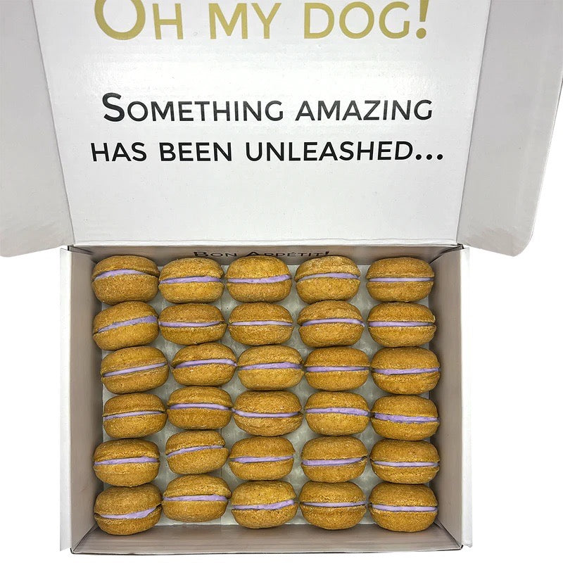 40 Count Dog Macaron Treats Gift Box by Bonne et Filou