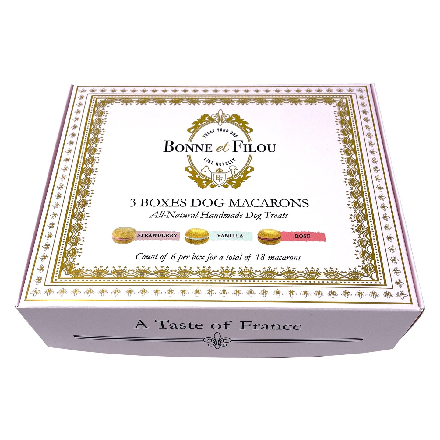 Dog Macaron Combo Gift Box (18 French Dog Macarons) by Bonne et Filou