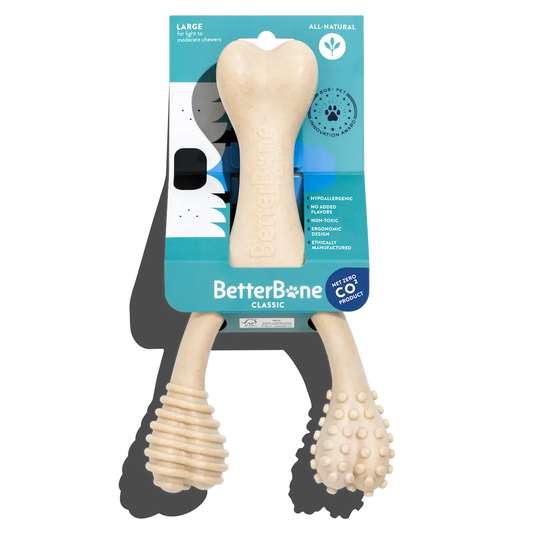 BetterBone CLASSIC - All Natural, Non-Toxic, Safer on Teeth, Soft, Puppy, Dog Chew-NYLON FREE by The Better Bone Natural Dog Bone