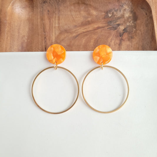 Amelia Earrings - Tangerine Orange by Spiffy & Splendid