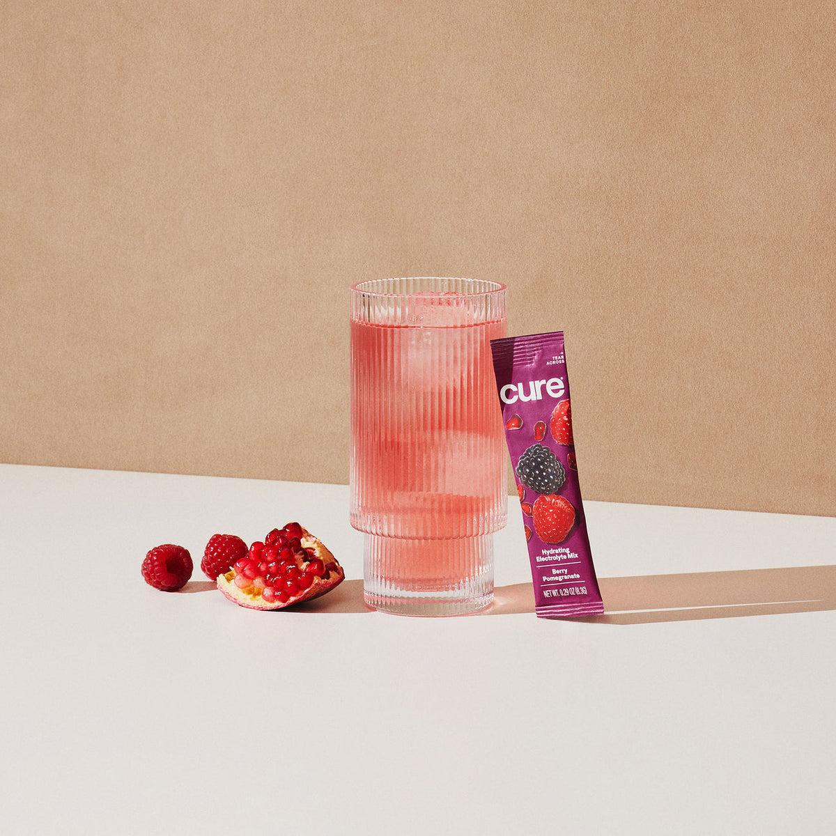 Berry Pomegranate - Hydrating Electrolyte Drink Mix with no Added Sugar or Artificial Ingredients by Cure