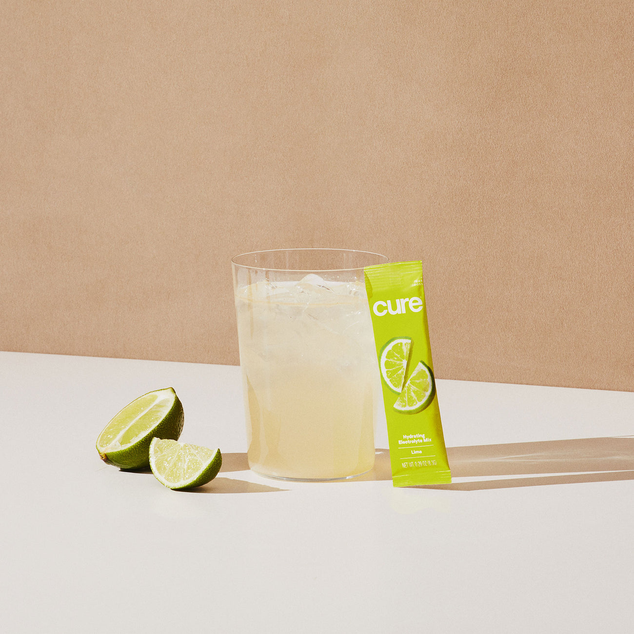 Lime - Hydrating Electrolyte Drink Mix with no Added Sugar or Artificial Ingredients by Cure