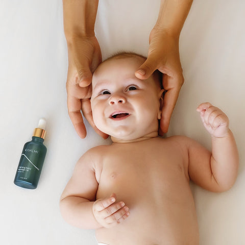 Kahlmi Organic Baby Oil Made in USA for Baby Massage, Constipation, Gas Relief, Colic Calm, Baby Sleep Aid by Kahlmi