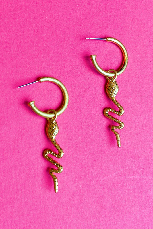 Viper Vibes Earrings, Gold by Ellisonyoung.com