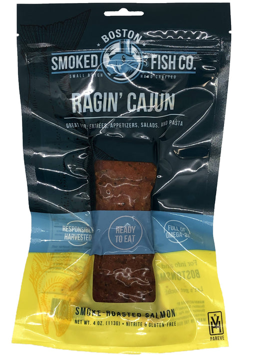 Boston Smoked Fish Co’s Ragin' Cajun Salmon Portions (Hot Smoked) - 12 x 4 oz by Farm2Me