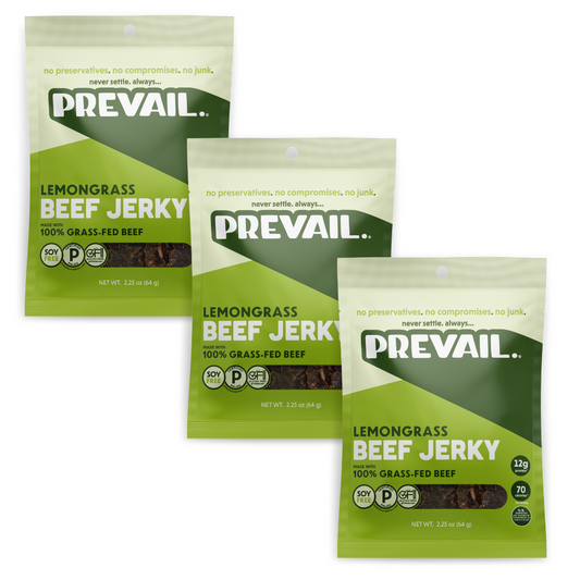 Lemongrass Beef Jerky 3 Pck by PREVAIL Jerky