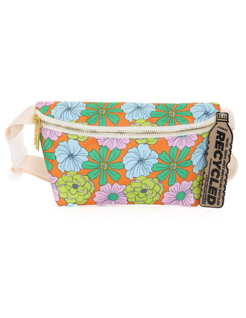 Fanny Pack: Recycled RPET | Floral Orange by Quirky Crate
