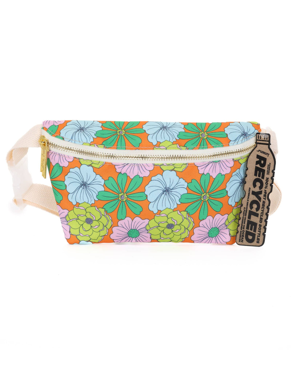 Fanny Pack: Recycled RPET | Floral Orange by Quirky Crate