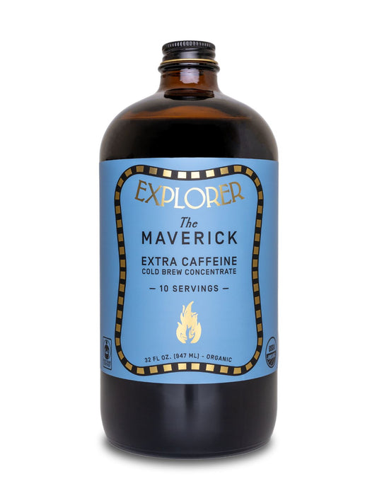 The Maverick Extra Strength Cold Brew Concentrate | 32oz | Makes 20 Cups by Explorer Cold Brew