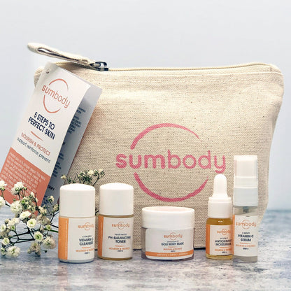 5 Steps to Perfect Skin Nourish & Protect Mini Kit by Sumbody Skincare