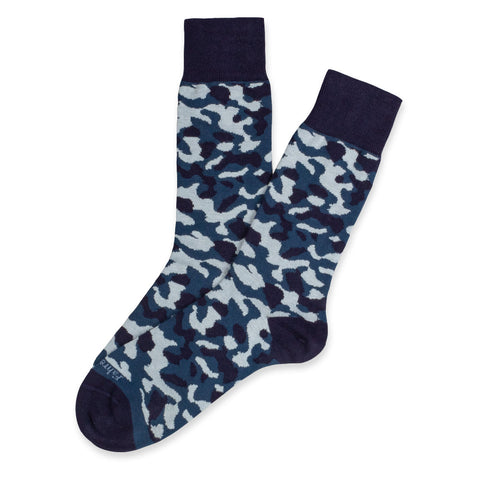 Men's Sock | Blue Camouflage by Fahrenheit New York