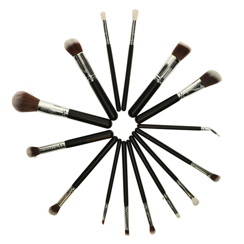 Set of 15 Professional Makeup Brushes - Soft Synthetic Hair by Aniise
