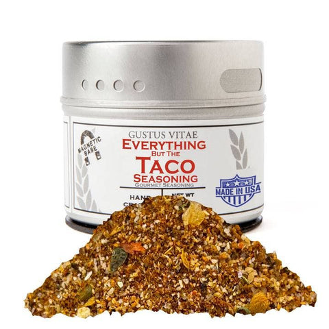 Everything But The Taco Seasoning | All Natural | Non GMO | 1.3 oz (37 g) | Gourmet Spice Mix | Artisanal Rub | Seasoning Pack | Magnetic Tin by Alpha Omega Imports