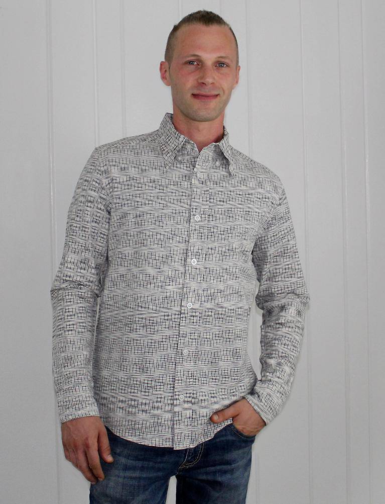 Timeless Grey Men's Button Down Shirt by Passion Lilie