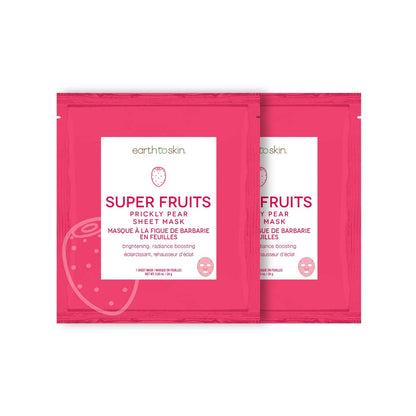 Super Fruits Watermelon & Prickly Pear Sheet Face Mask Set - Pack of 4 by EarthToSkin