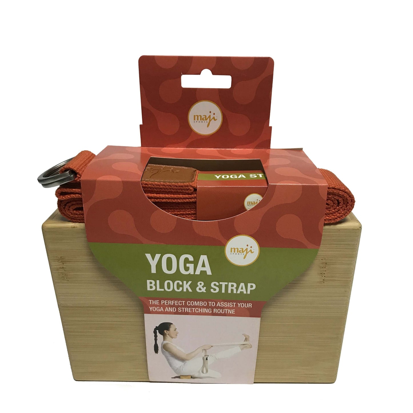 Bamboo Yoga Block & Strap Combo by Jupiter Gear