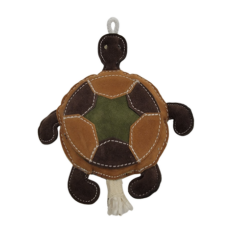 Vegan Leather Patchwork Turtle - Dog Chew Toy by American Pet Supplies