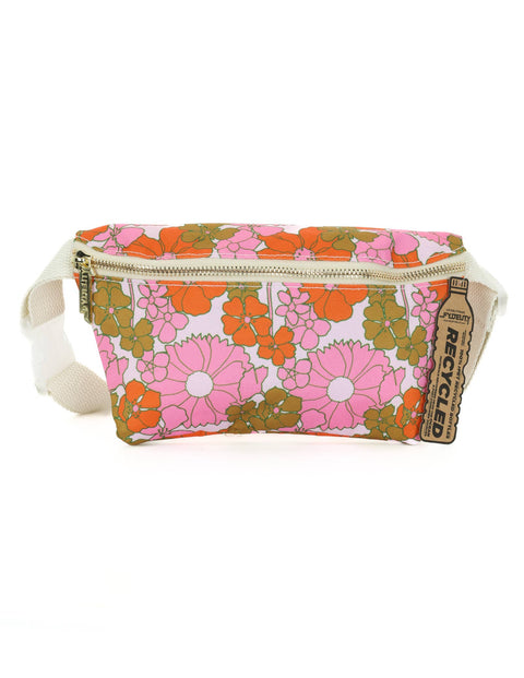 Fanny Pack: Recycled RPET | Floral Red Pi by Quirky Crate