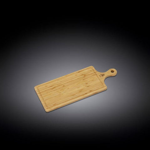 Bamboo Long Serving Board With Handle 19.7" inch X 7.9" inch | 50 X 20 Cm by Wilmax Porcelain