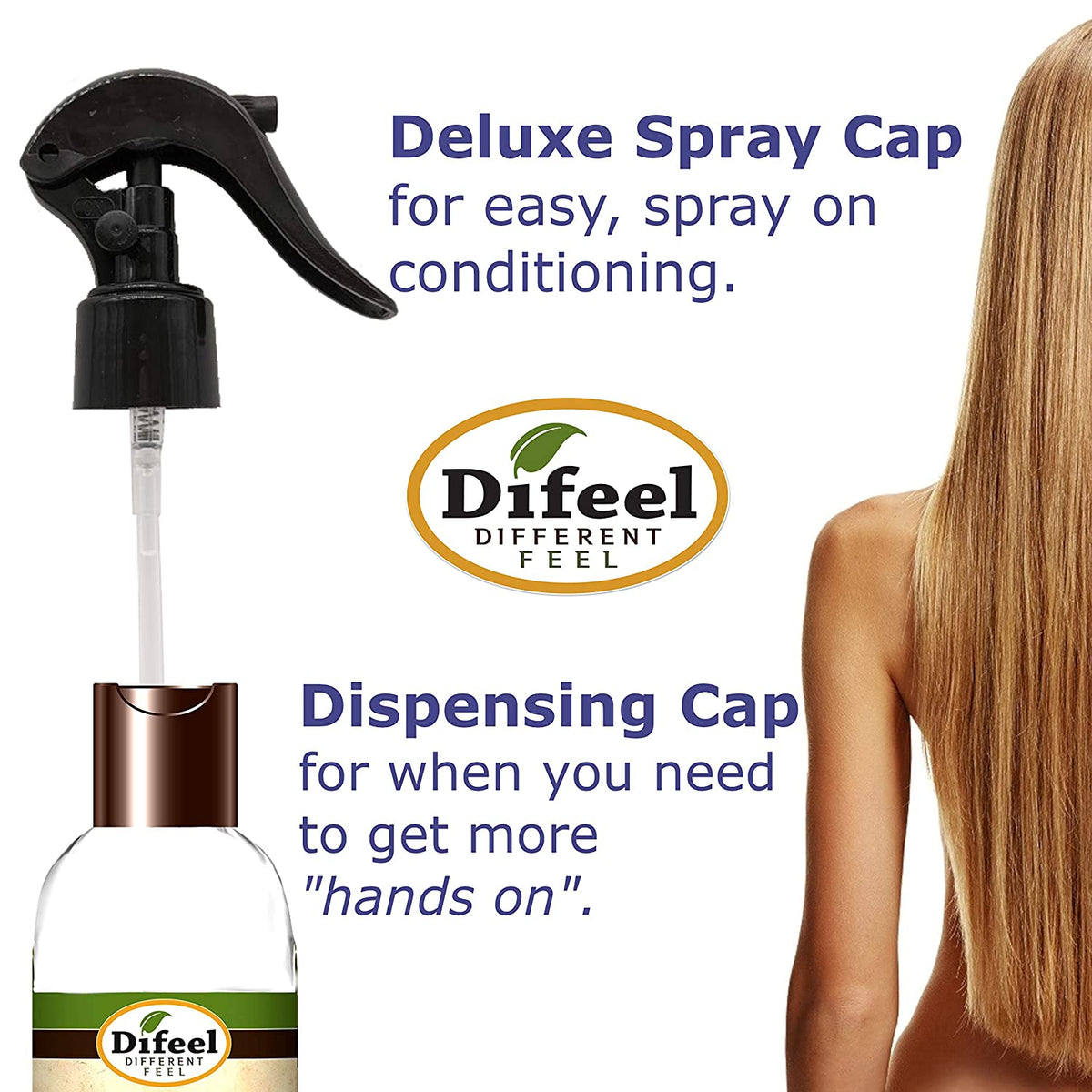 Difeel Volumize Leave in Conditioning Spray with 100% Pure Tea Tree Oil 6 oz. (PACK OF 2) by difeel - find your natural beauty