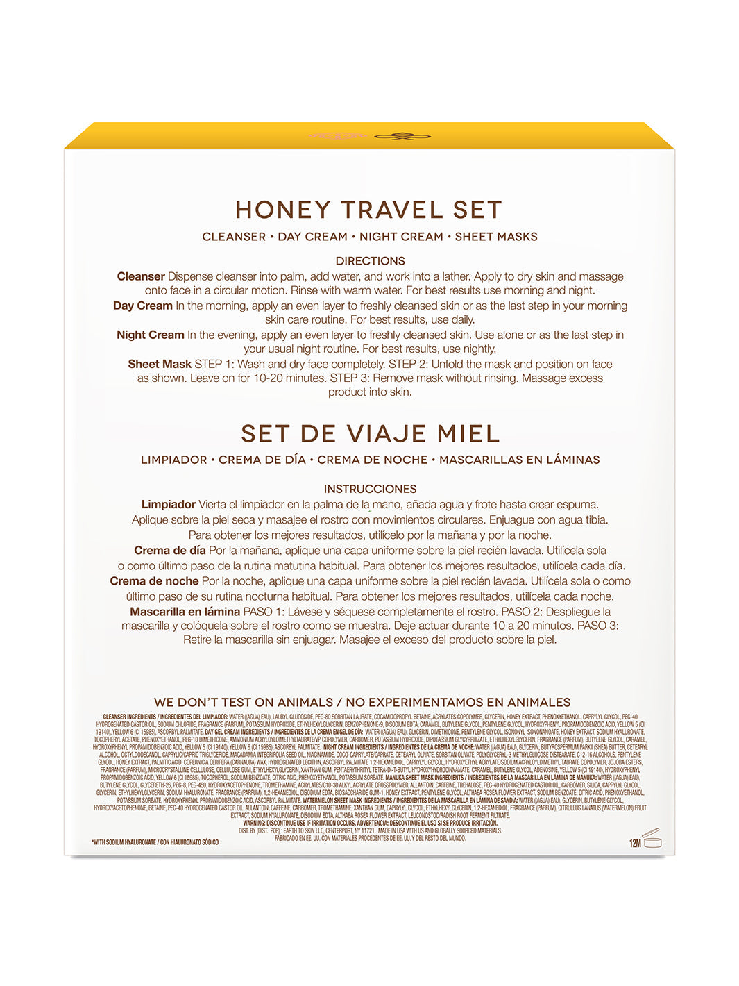 Honey Travel Set by EarthToSkin